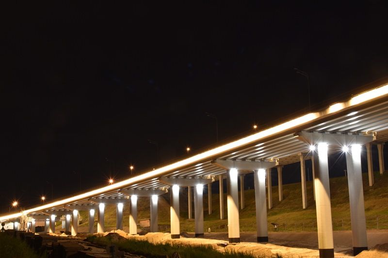 Борский мост ночью 2