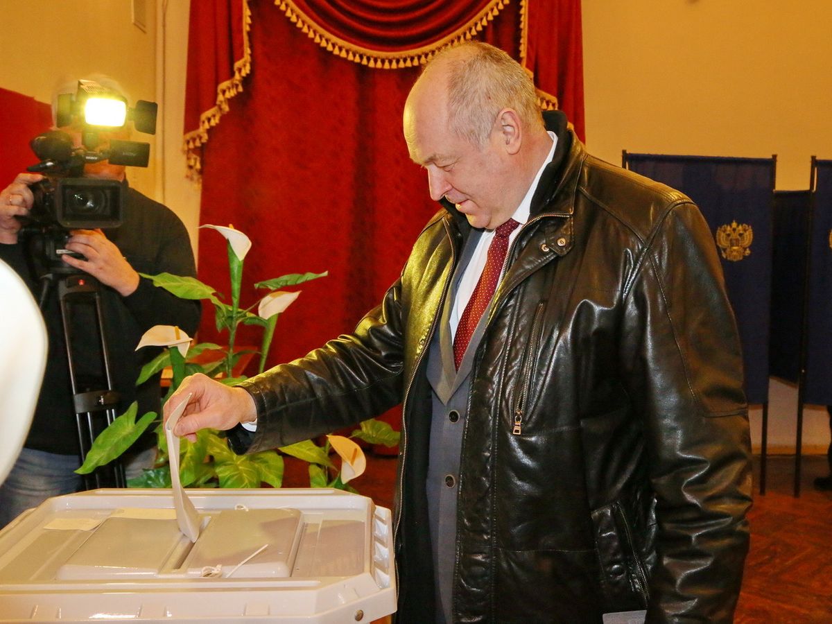 Лебедев голосует 18.03.18