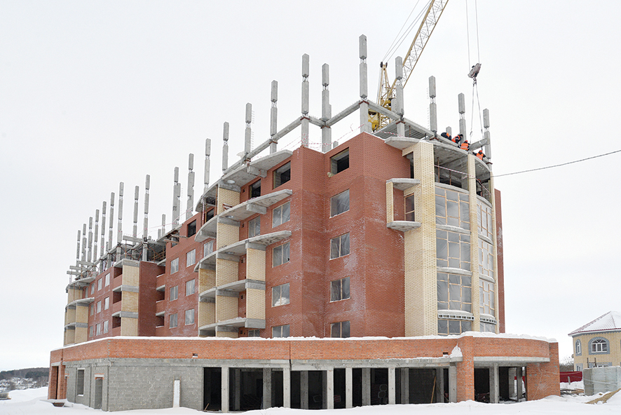 Cтроительство дома на улице 50 лет ВЛКСМ в Арзамасе ведется по графику