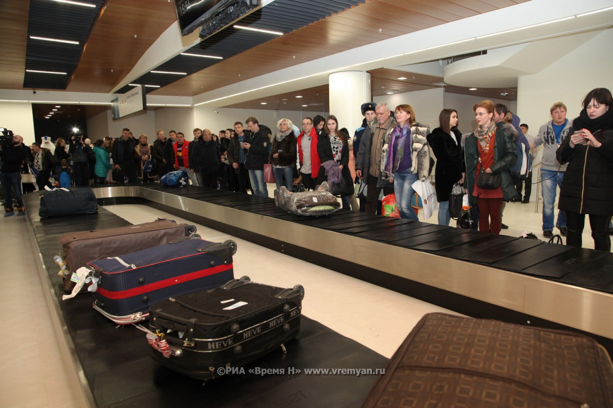 Пассажиры нижегородского аэропорта перевезли более девяти тысяч тонн багажа