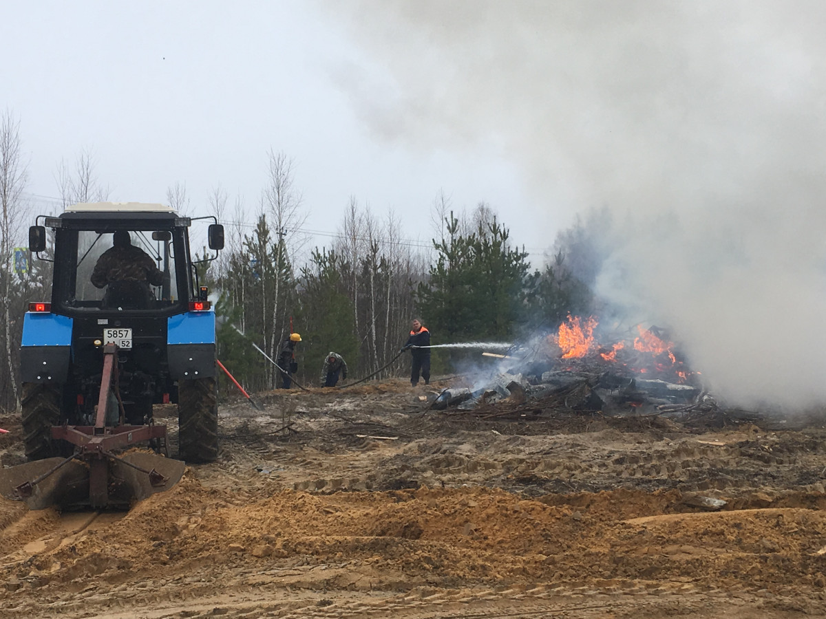 Масштабные учения по тушению лесных пожаров прошли в Нижегородской области