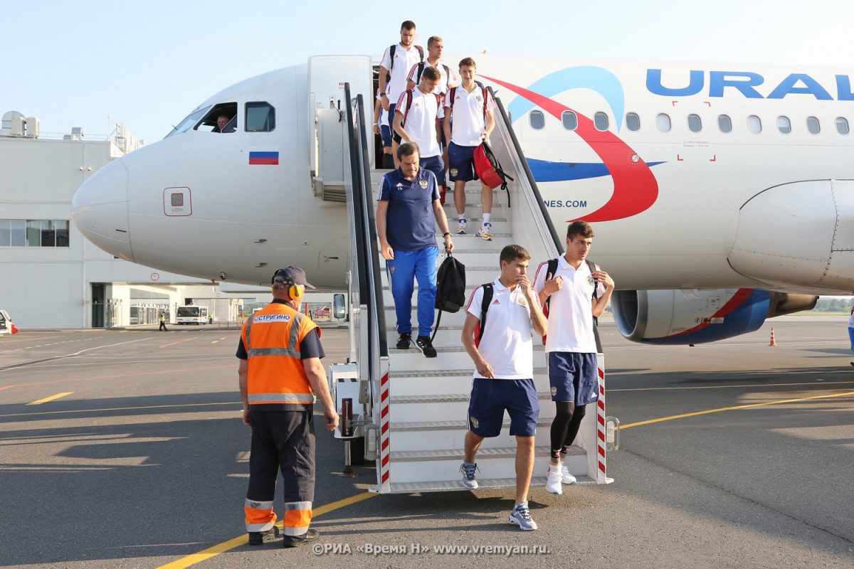 Сборная России по футболу прибыла в Нижний Новгород