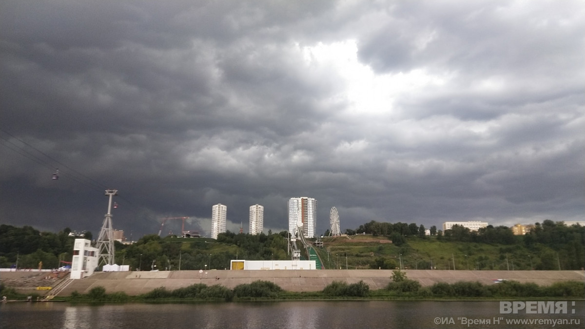 Сильные дожди и грозы ожидаются в Нижнем Новгороде в ближайшие часы