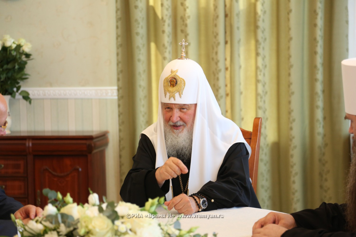 Патриарх Кирилл поздравил Глеба Никитина с переизбранием на пост губернатора