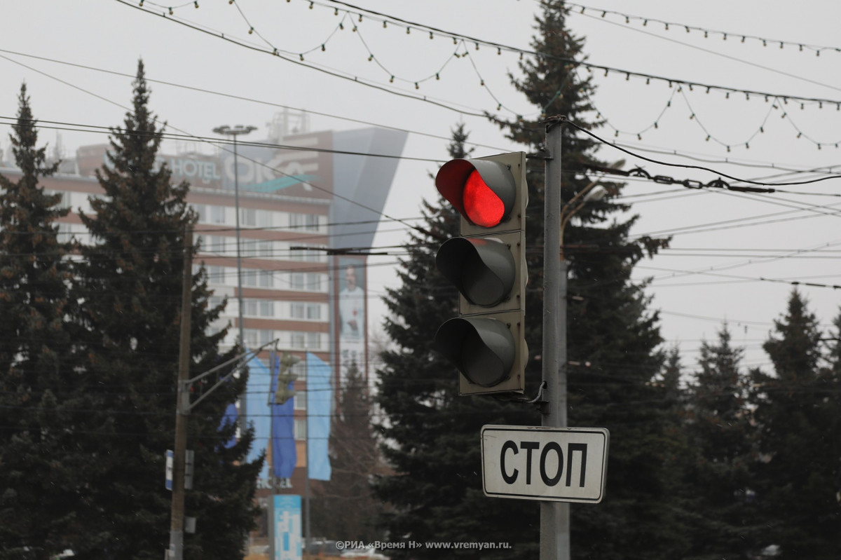 Светофоры перестали работать на Волжской набережной в Нижнем Новгороде