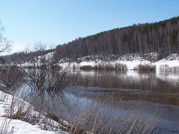 паводок река весной