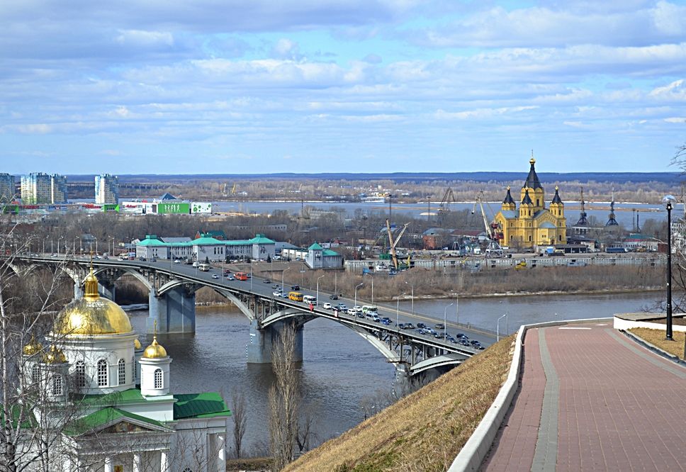 Нижний новгород.мост канавинский.весна.