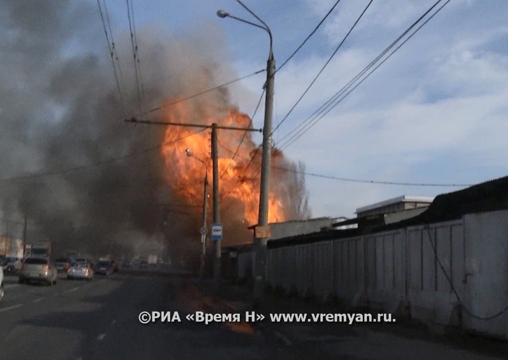 Горит рынок в нижнем