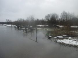 затопление моста через Кудьму