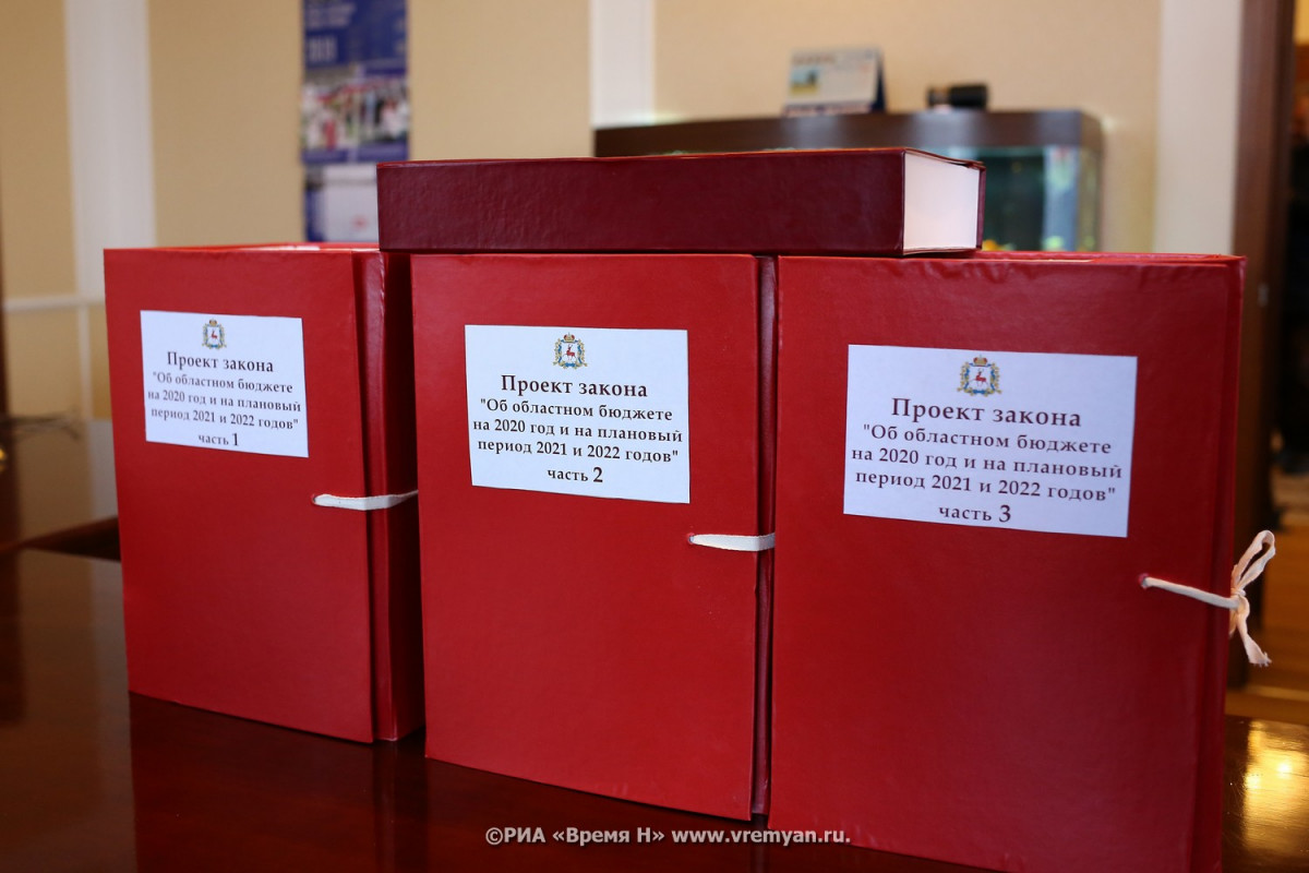 Нижегородские депутаты обсудят проект облбюджета на 2020 год перед первым чтением