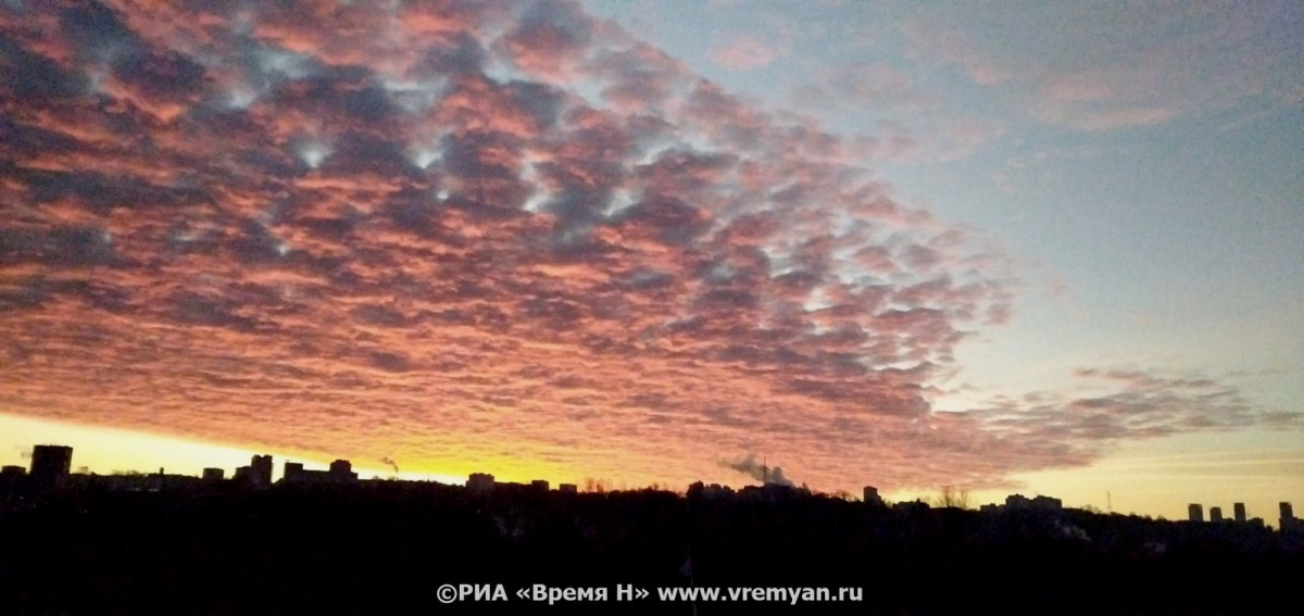 Фантастический рассвет увидели нижегородцы утром 12 декабря