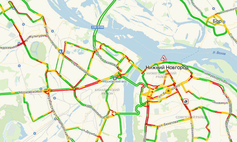 Нижний новгород пробки сейчас онлайн карта смотреть онлайн бесплатно в