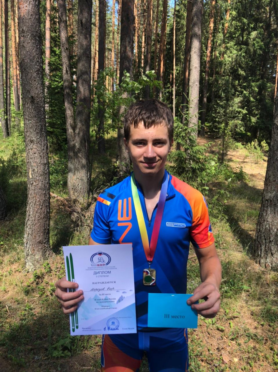 Нижегородец Егор Морозов занял два призовых места на Кубке России по лыжероллерам