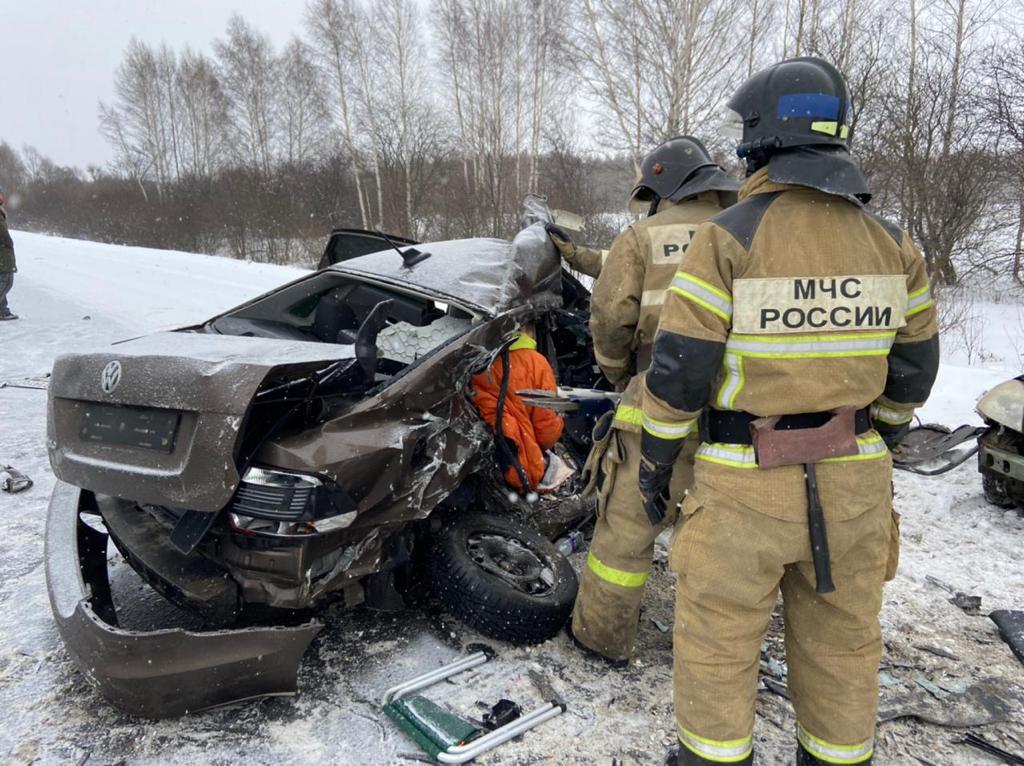 Пожарные и спасатели участвовали в ликвидации последствий ДТП под Лысково