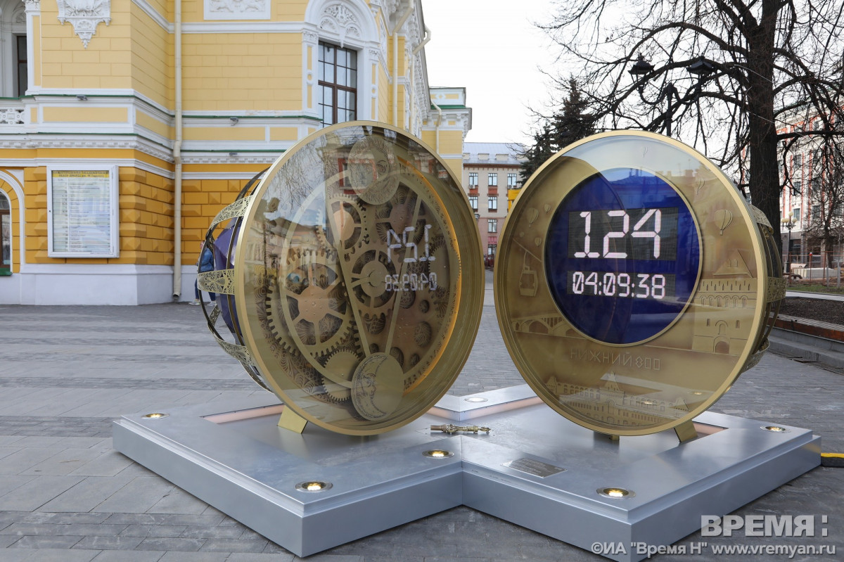 Часы обратного отсчета перевезут с Театральной площади в Нижнем Новгороде