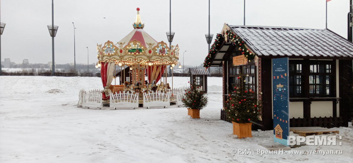 Часть новогодних локаций на Нижегородской ярмарке все еще закрыты из-за морозов