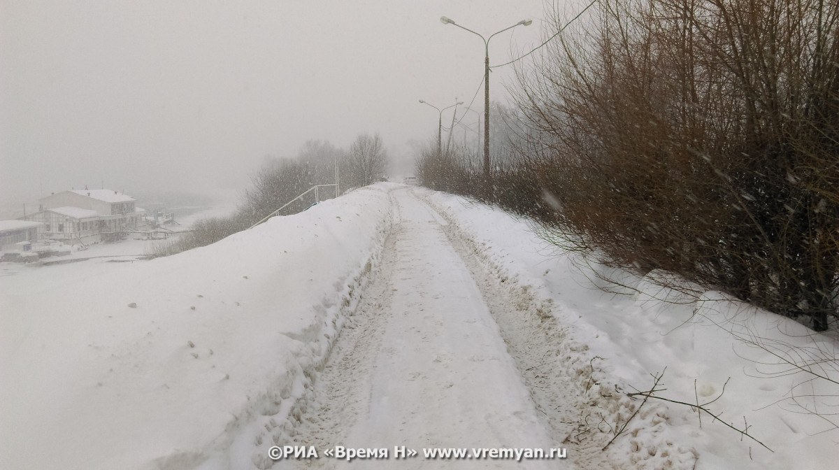 Снежный циклон движется на Нижегородскую область со стороны Мордовии