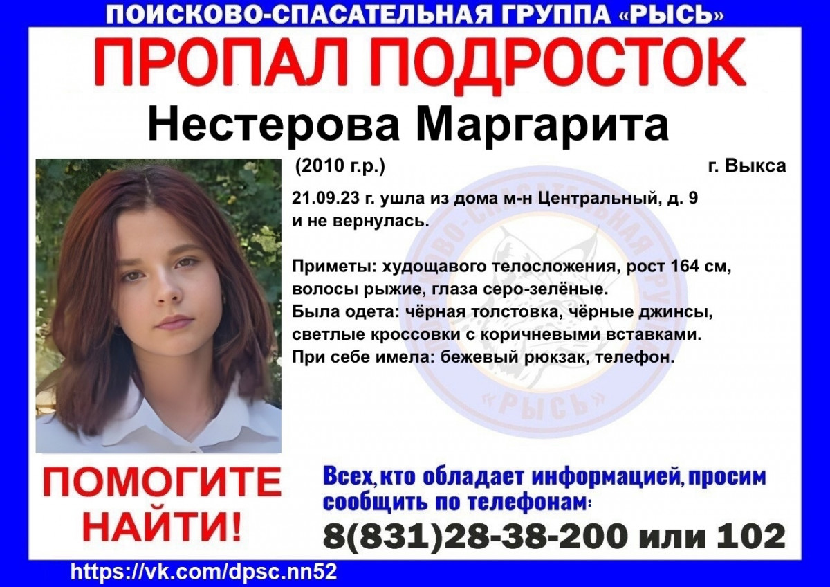 Девочки подростки пропали в Нижегородской области