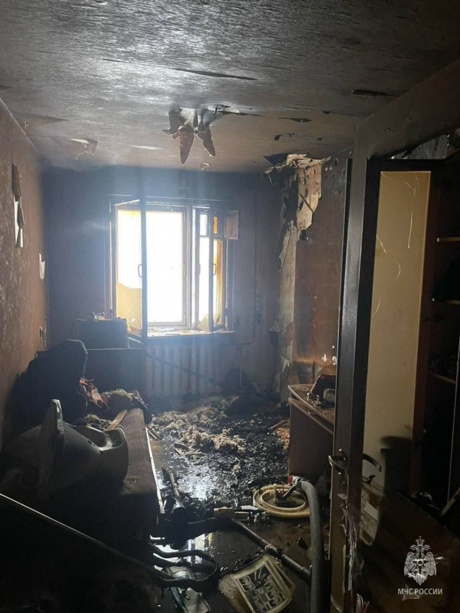 Мужчина пострадал на пожаре в многоквартирном доме в Сормовском районе