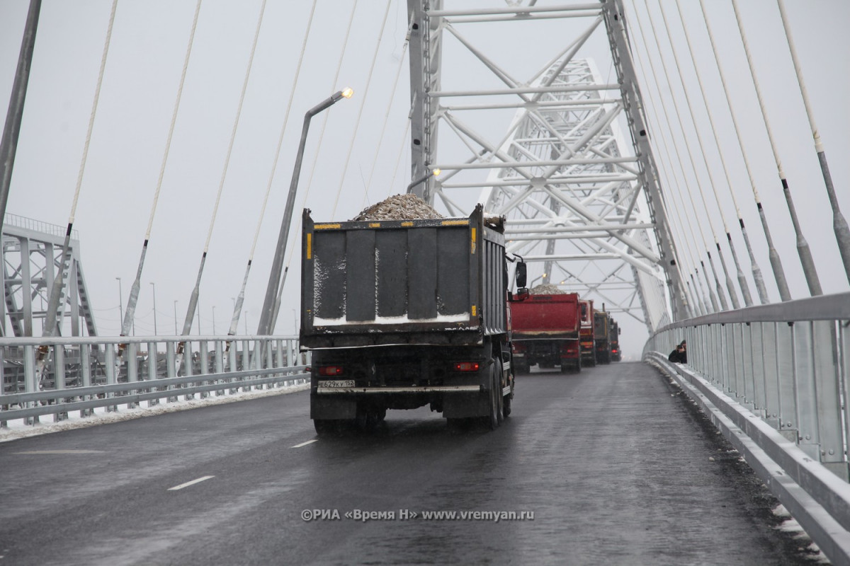 Движение большегрузов по новому Борскому мосту ограничат с 27 апреля