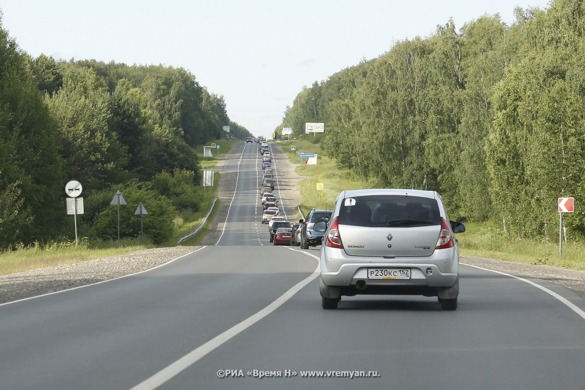 Огромные пробки образовались на выездах из Нижнего Новгорода 21 июня