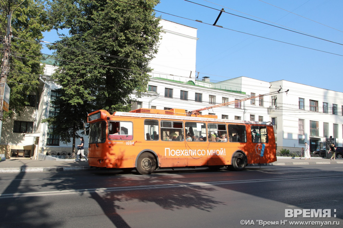 Движение троллейбусов № 8 приостановлено в Нижнем Новгороде