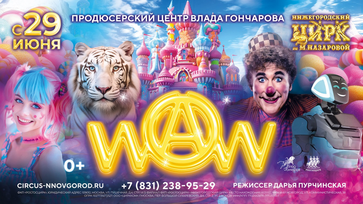 Премьера инновационного шоу «WOW» состоится в Нижегородском цирке 29 июня