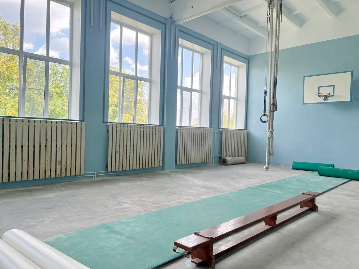 В Нижегородской области в преддверии учебного года ремонтируются спортзалы сельских школ