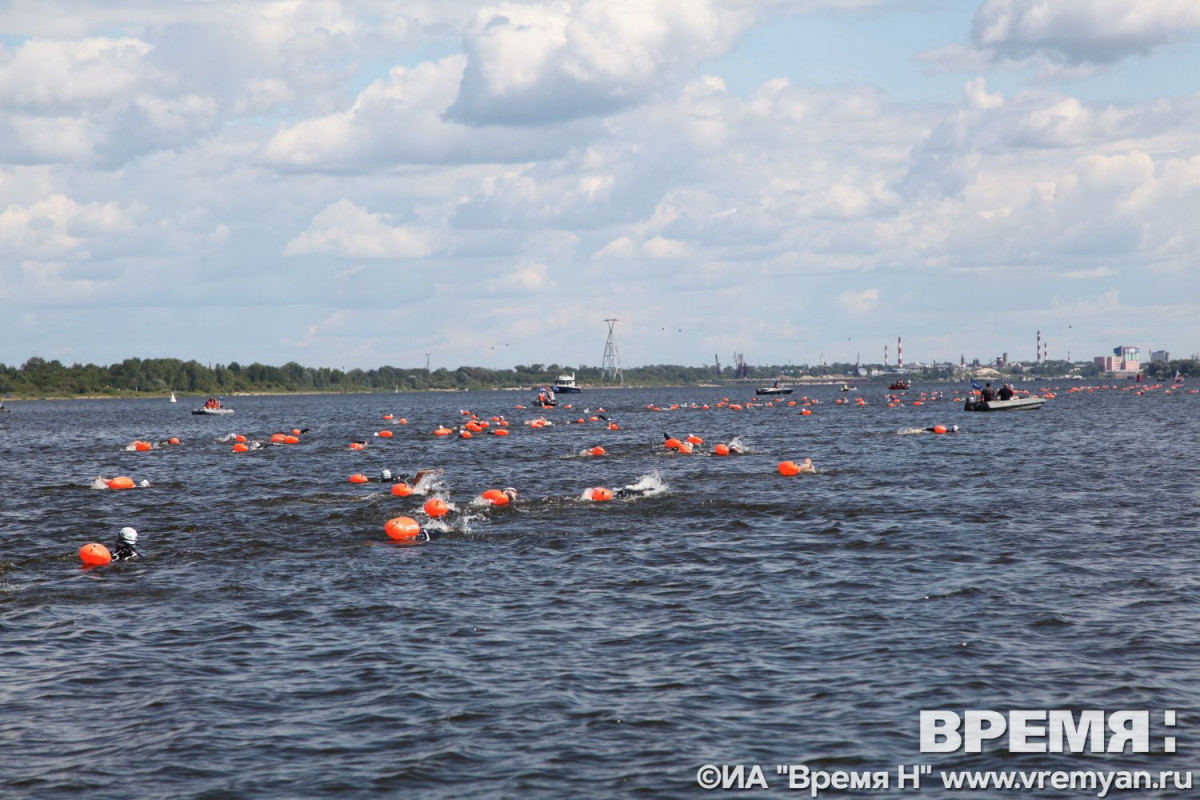 Опубликован фоторепортаж с заплывов через Волгу в Нижнем Новгороде