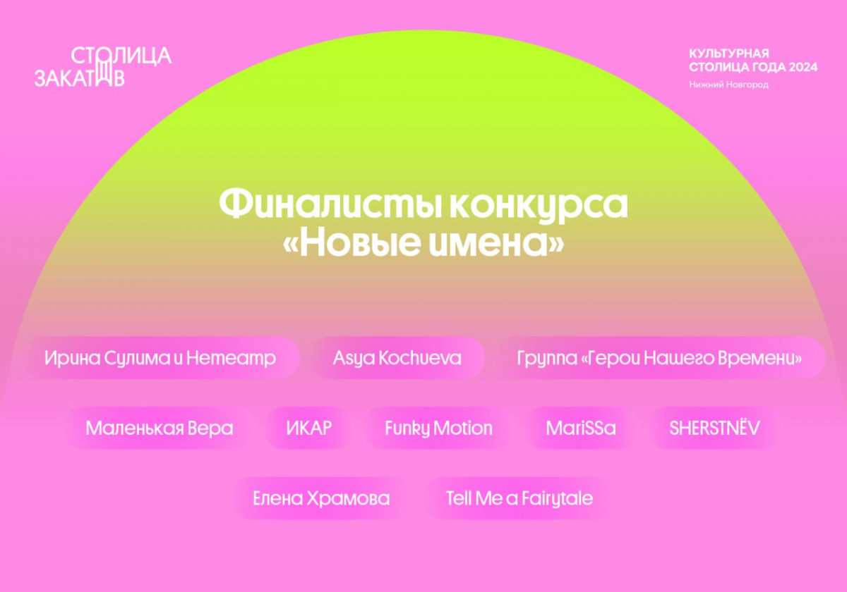 Гала-концерт музыкального конкурса «Столица Закатов. Новые имена» пройдет 25 августа