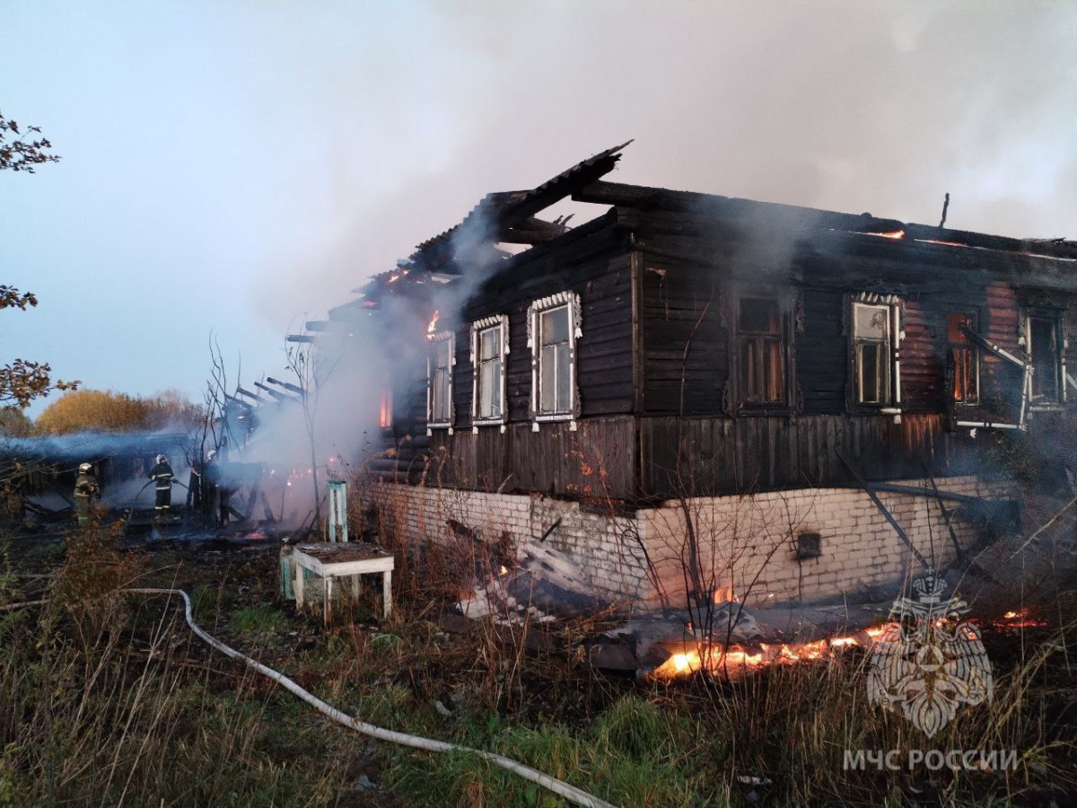 Мужчина погиб на пожаре в Урене Нижегородской области