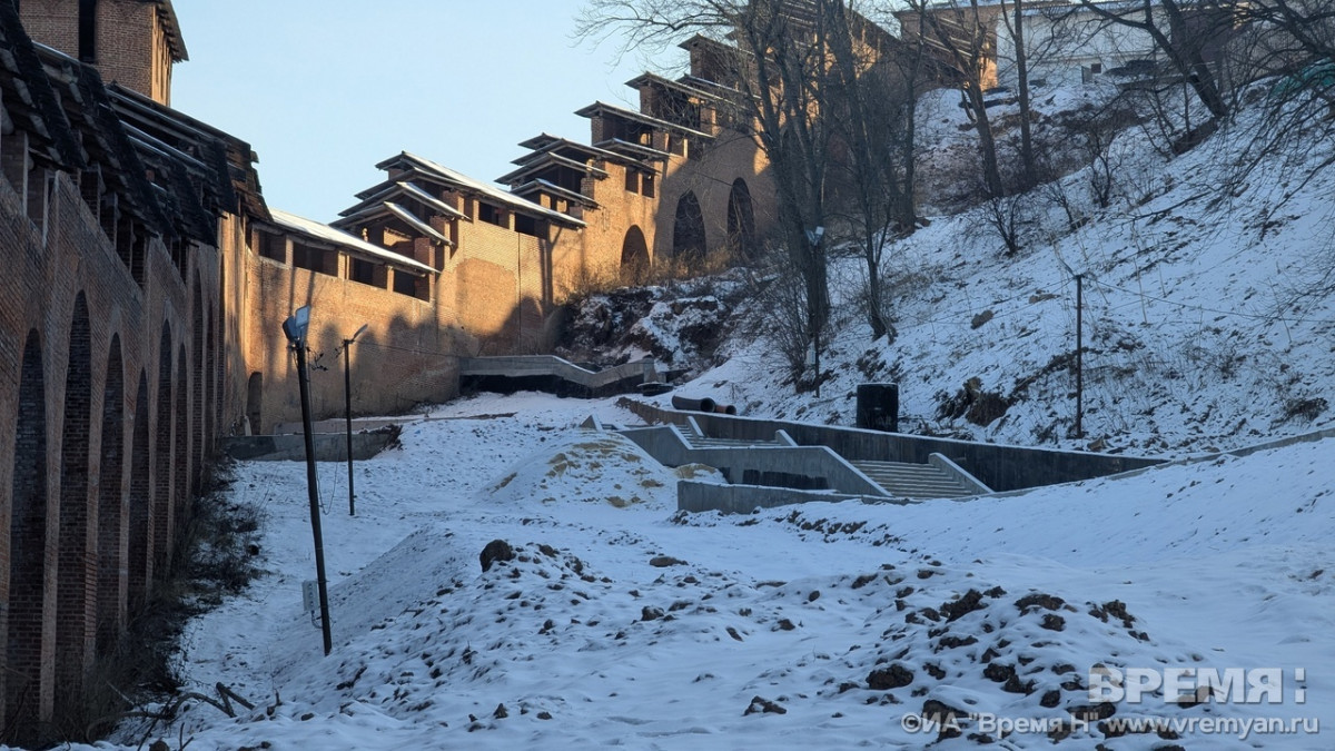 Названы сроки завершения работ около Зачатьевской башни Нижегородского кремля