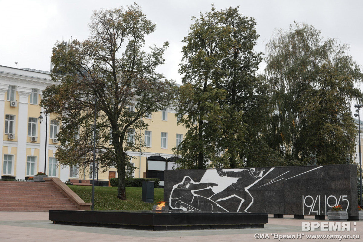 Постамент «Вечный огонь» в Нижегородском кремле закрыт на капремонт